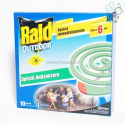Apri scheda prodotto: Raid Outdoor 10 spirali antizanzare